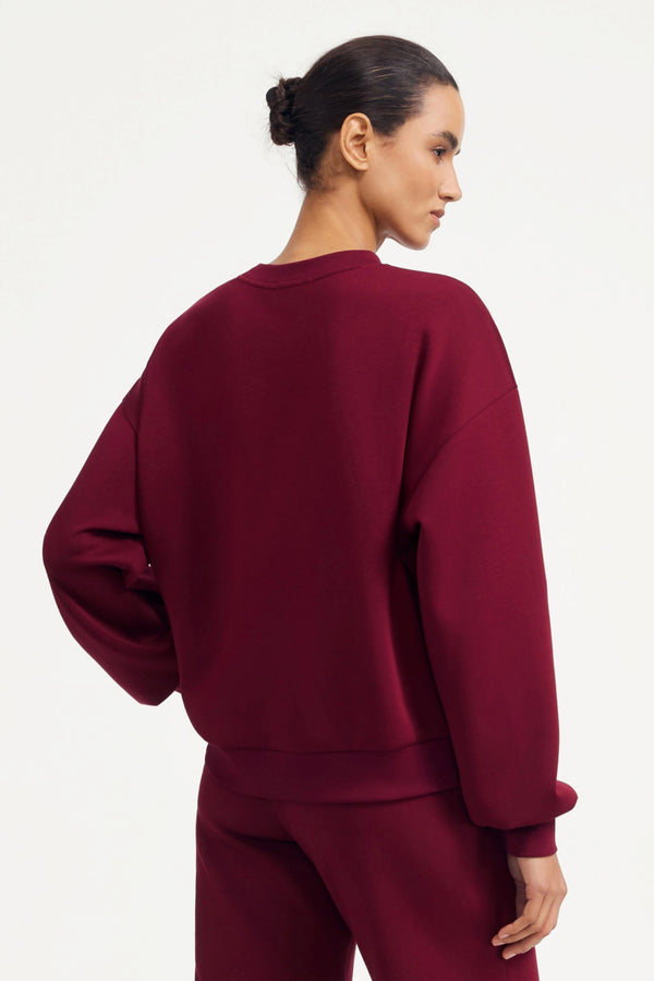 The Essential Crewneck - Burgundy Wine