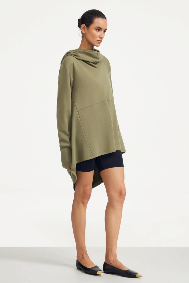 Everyday Oversized Button-Down - Olive Sandstone
