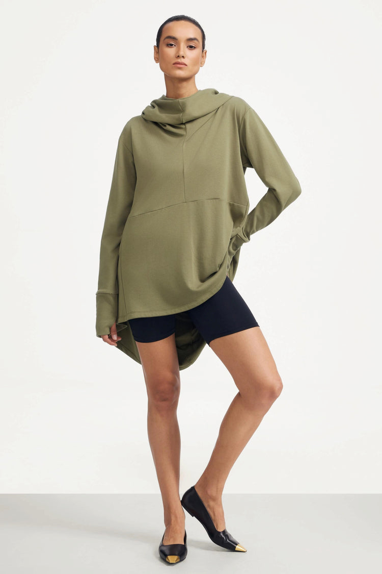 Everyday Oversized Button-Down - Olive Sandstone