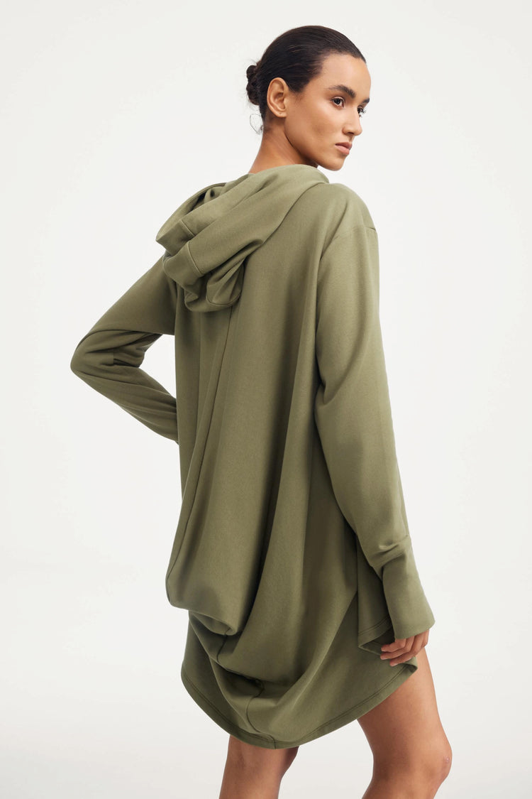 Everyday Oversized Button-Down - Olive Sandstone