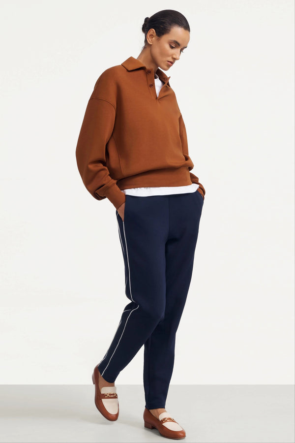 The Refined Track Pant - Midnight Navy