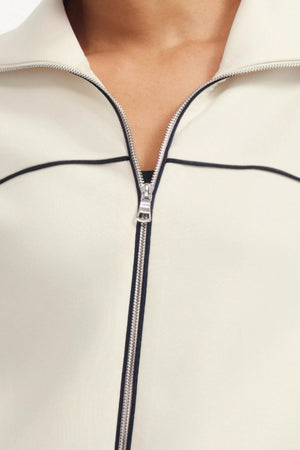 The Refined Track Jacket - Soft Ivory