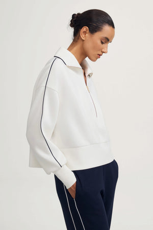 Women’s Half-Zip Lounge Pullover - Soft Ivory