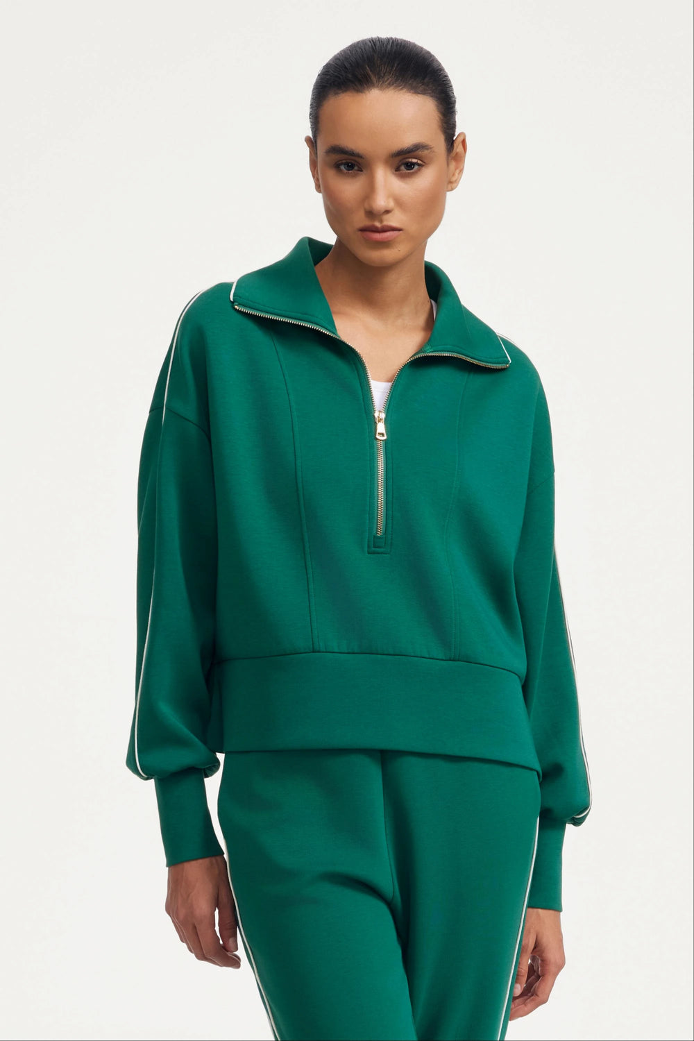 Women’s Half-Zip Lounge Pullover - Deep Teal