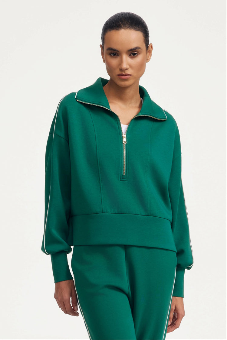 Women’s Half-Zip Lounge Pullover - Deep Teal