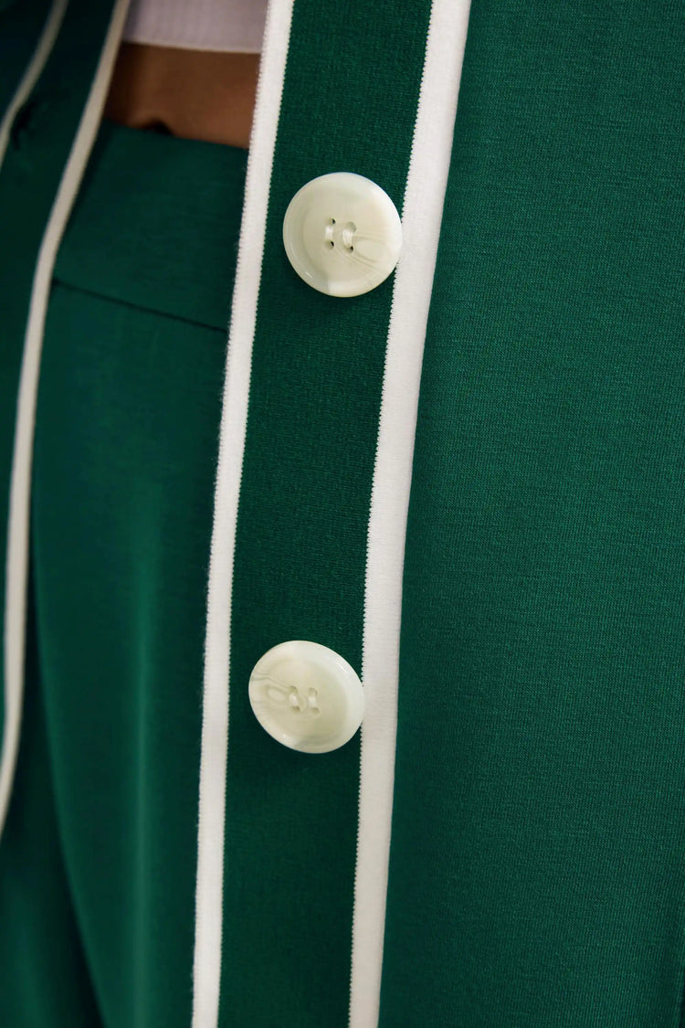 The Tailored Sports Cardigan - Deep Teal