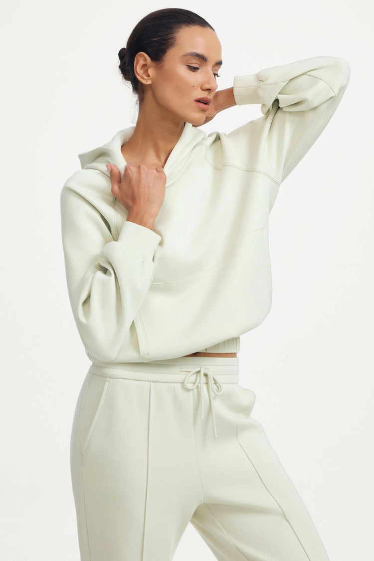 Women's Luxe Fleece Hoodie - Pistachio Cream