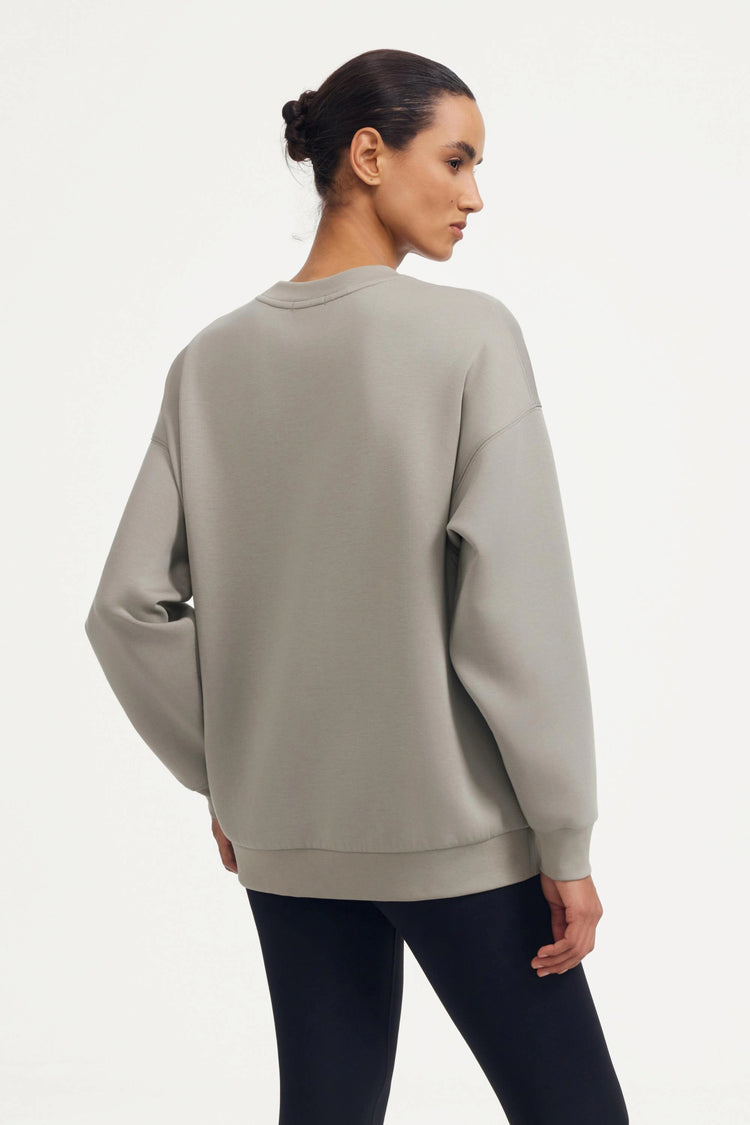 The Oversized Crewneck - Warm Taupe