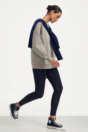 The Oversized Crewneck - Warm Taupe