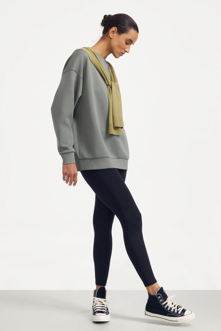 The Oversized Crewneck - Sage Grey