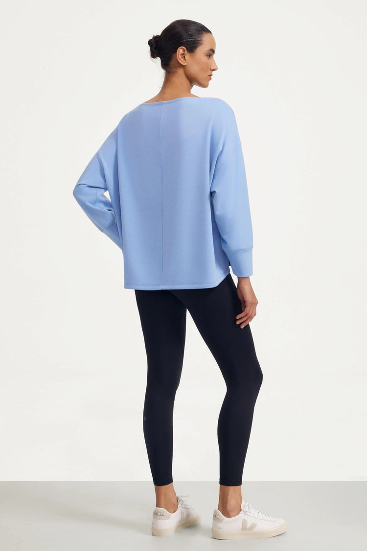 The Off-Duty Boatneck Top - Powder Blue