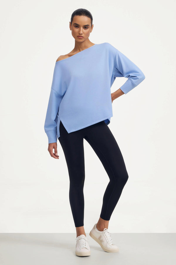 The Off-Duty Boatneck Top - Powder Blue
