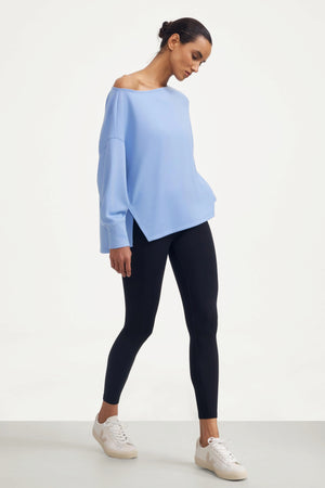 The Off-Duty Boatneck Top - Powder Blue