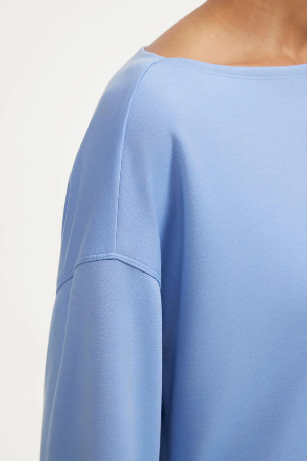 The Off-Duty Boatneck Top - Powder Blue