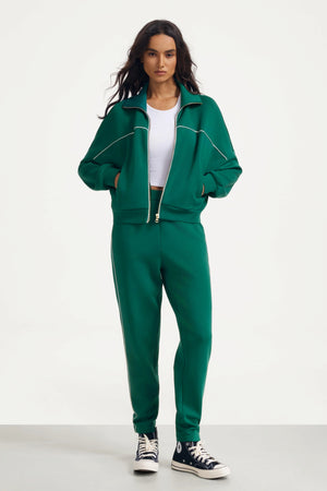 The Refined Track Pant - Deep Teal