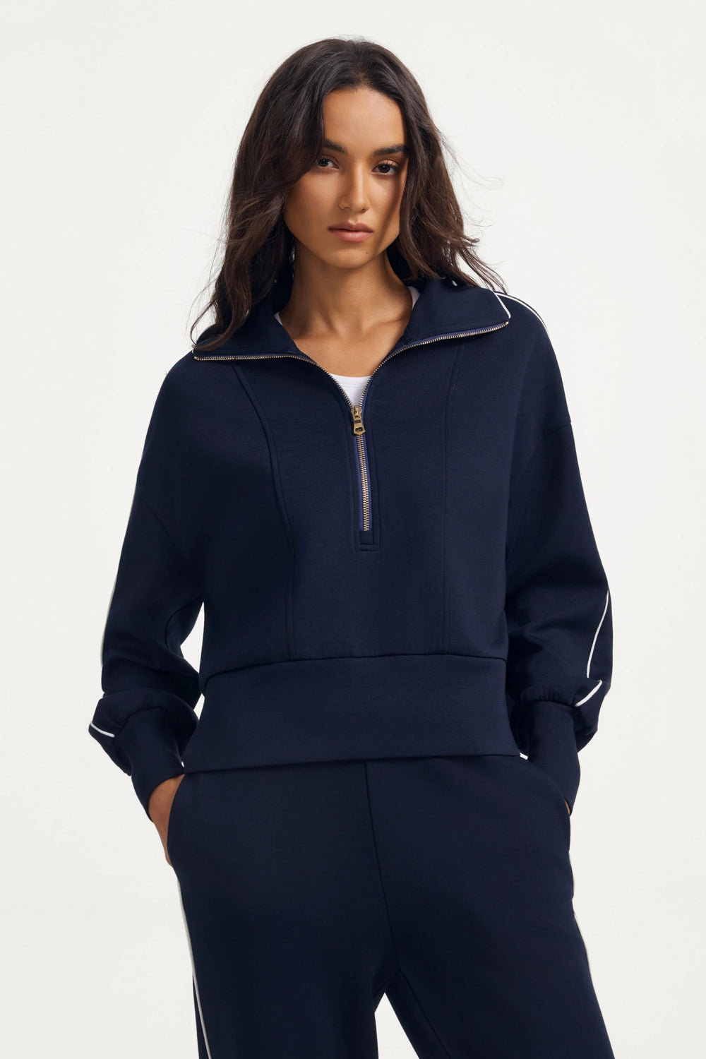 Women’s Half-Zip Lounge Pullover - Midnight Navy
