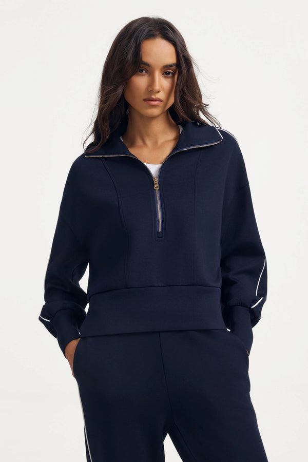 Women’s Half-Zip Lounge Pullover - Midnight Navy