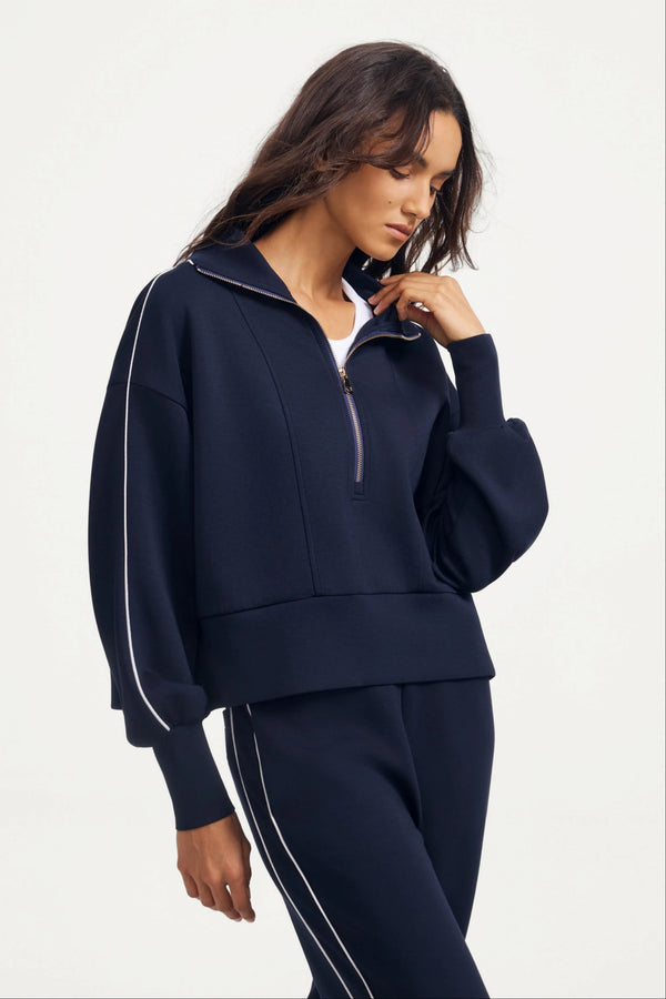 Women’s Half-Zip Lounge Pullover - Midnight Navy