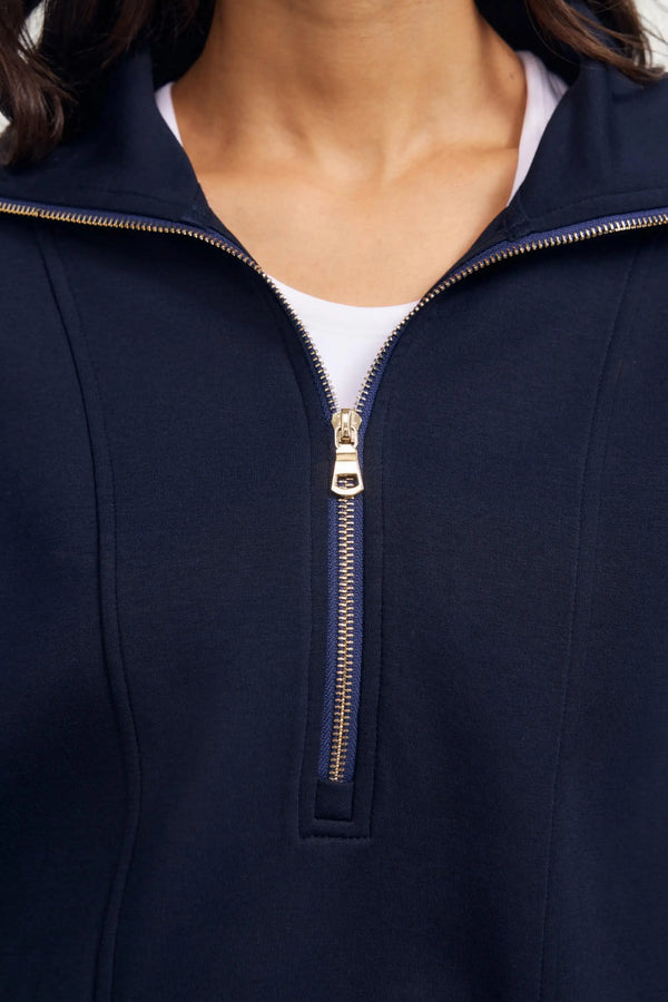 Women’s Half-Zip Lounge Pullover - Midnight Navy