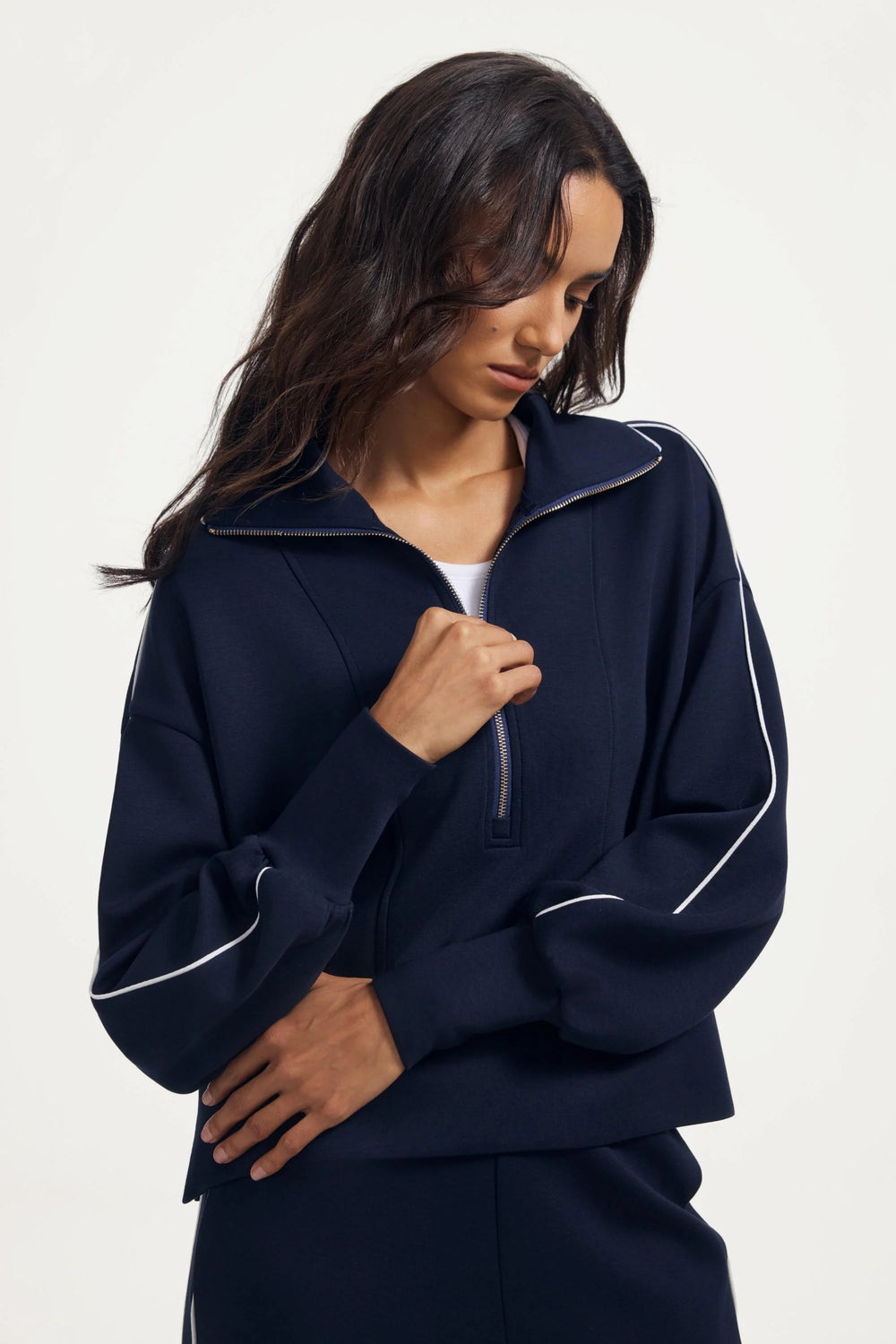 Women’s Half-Zip Lounge Pullover - Midnight Navy