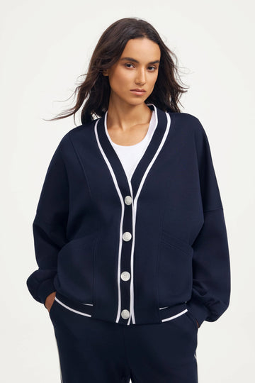 The Tailored Sports Cardigan - Midnight Navy