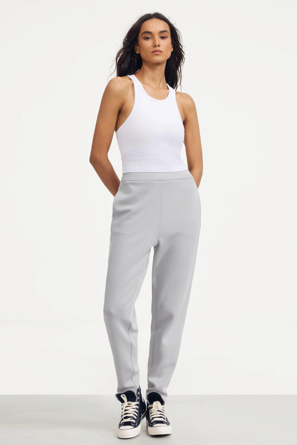 The Refined Track Pant - Soft Cloud Grey