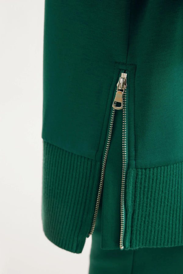 The Luxe Funnel-Neck Pullover - Deep Teal