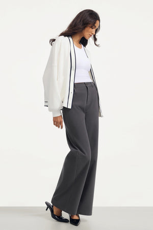 The Tailored Sports Cardigan - Soft Ivory