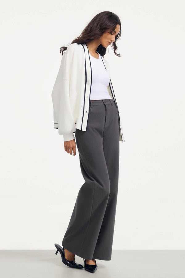 The Tailored Sports Cardigan - Soft Ivory
