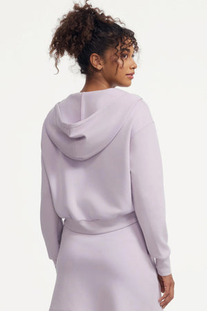 The Half-Zip Fleece Hoodie - Lavender Cloud