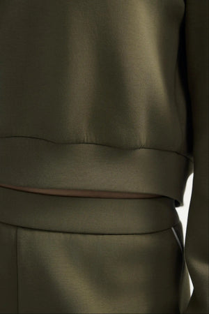 The Half-Zip Fleece Hoodie - Soft Moss