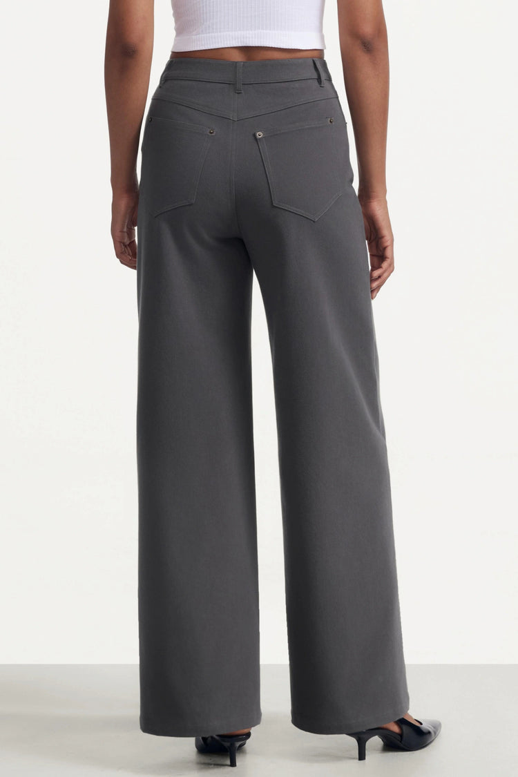 Wide-Leg Denim - Shadow Grey