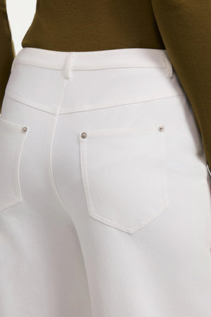 White Wide-Leg Denim - Classic White