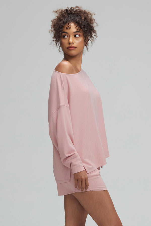 The Off-Duty Boatneck Top - Soft Blush