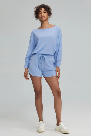 The Off-Duty Boatneck Top - Powder Blue
