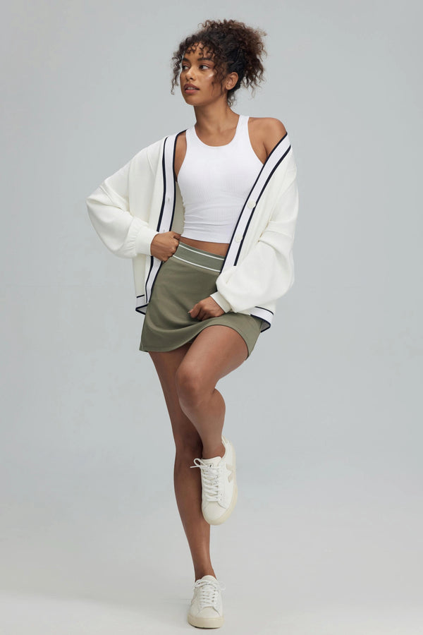 The Tailored Sports Cardigan - Soft Ivory