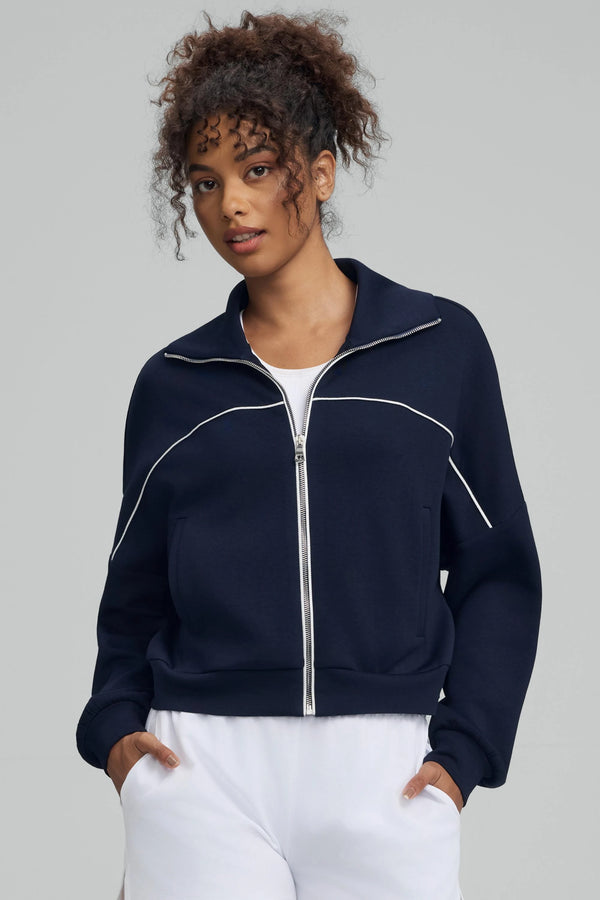 The Refined Track Jacket - Midnight Navy