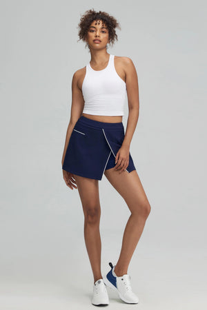 The Wrap Front Skort - Midnight Navy