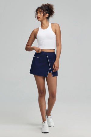 The Wrap Front Skort - Midnight Navy
