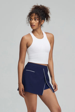 The Wrap Front Skort - Midnight Navy