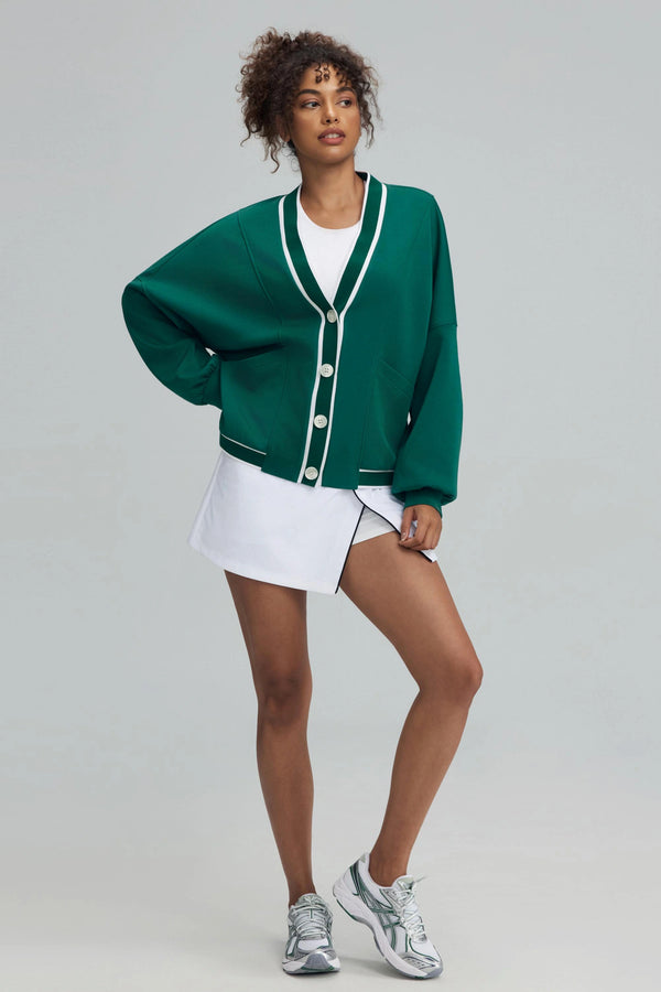 The Tailored Sports Cardigan - Deep Teal