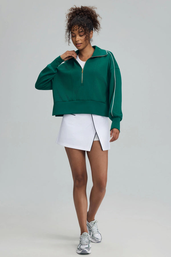 Women’s Half-Zip Lounge Pullover - Deep Teal