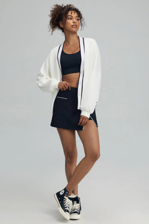 The Tailored Sports Cardigan - Soft Ivory