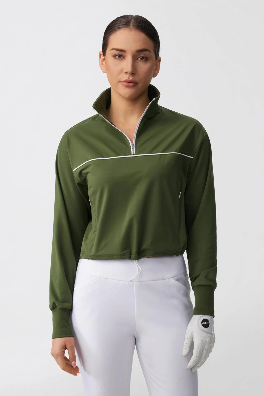 Modern Performance Half-Zip - Olive Green