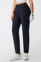 Women’s Zip-Pocket Stretch Pants - Onyx Black