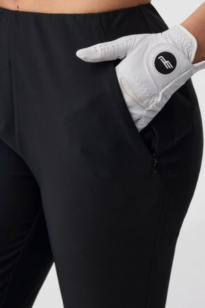 Women’s Zip-Pocket Stretch Pants - Onyx Black