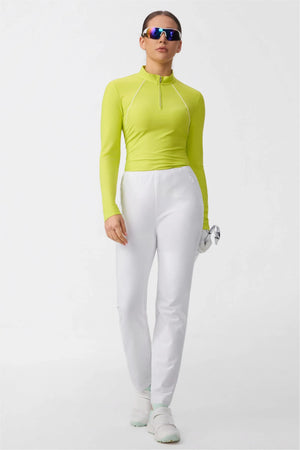 Women’s Piped Quarter-Zip Performance UPF 50+ Top - Citron
