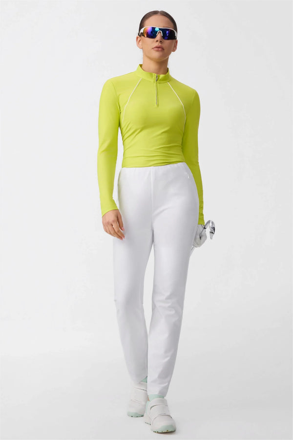 Women’s Piped Quarter-Zip Performance UPF 50+ Top - Citron