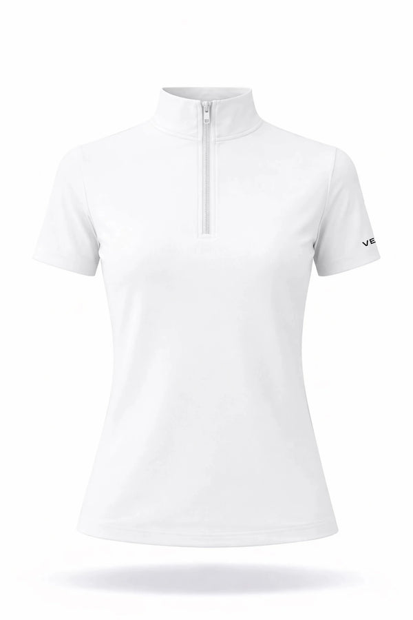 The Contour Zip Top - White