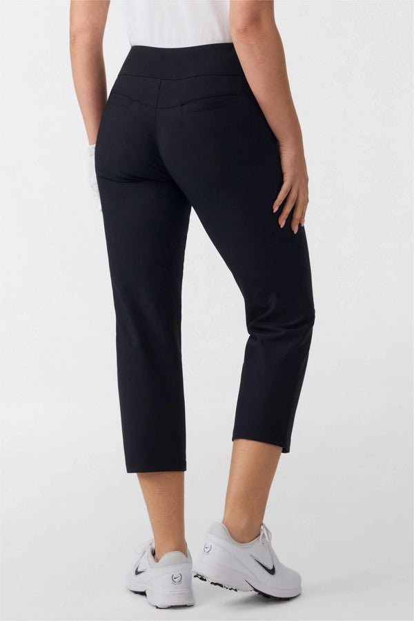 The Fairway Tailored Capri Pants - Onyx Black